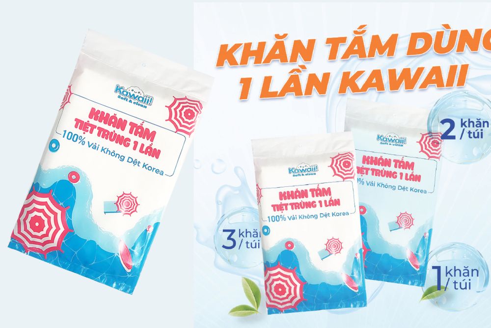 Khăn tắm dùng 1 lần thương hiệu Việt Nam – Vina Green Plus