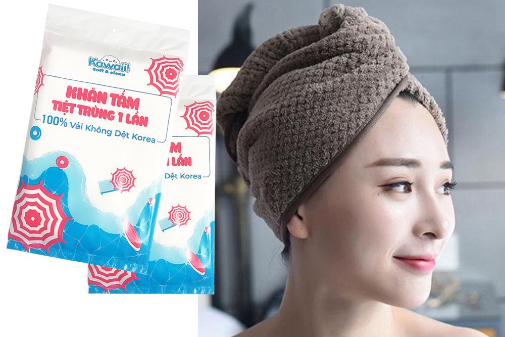 Khăn tắm dùng 1 lần Kawaii lựa chọn khăn gội đầu Spa hoàn hảo