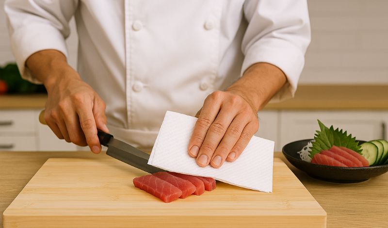 Tiêu chí lựa chọn khăn lau thực phẩm cho nhà hàng Nhật