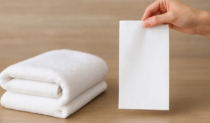 o sánh khăn vải truyền thống và khăn tắm dùng một lần an toàn