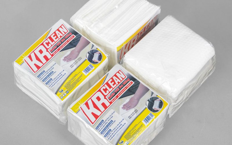 Khăn Vải Đa Năng KRClean – Trắng Bi 50 Khăn