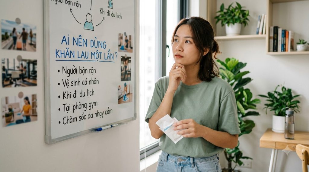 Ai nên dùng khăn lau một lần?