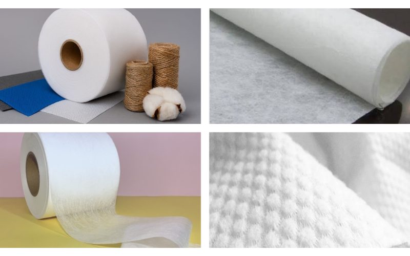 Ảnh cận cảnh kết cấu khăn vải không dệt
