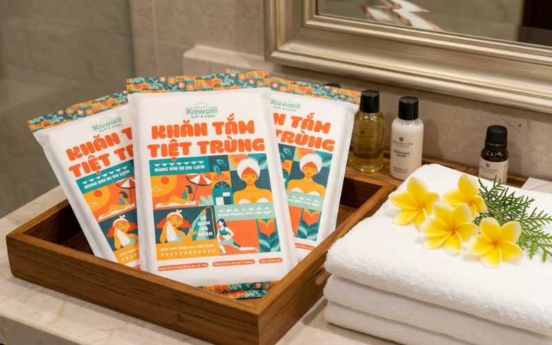 khăn tắm dùng 1 lần cho spa và khách sạn