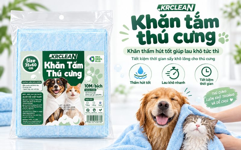 Khăn Tắm Cho Thú Cưng Loại Nào Tốt_ Tiêu Chí Chọn Khăn Lau Thấm Hút Siêu Tốc Cho Chó Mèo