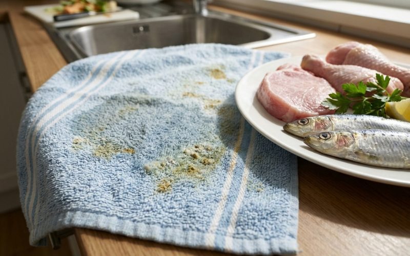 Tại sao không nên dùng khăn vải lau thực phẩm