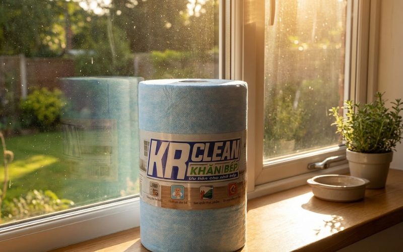 khăn lau bếp dạng cuộn giữ bếp khô ráo mùa ẩm