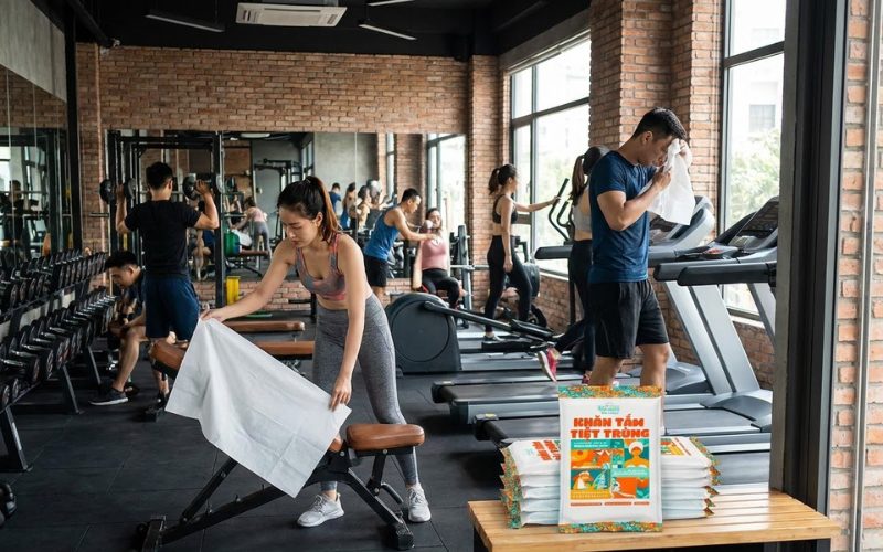 khăn tắm dùng 1 lần cho gym