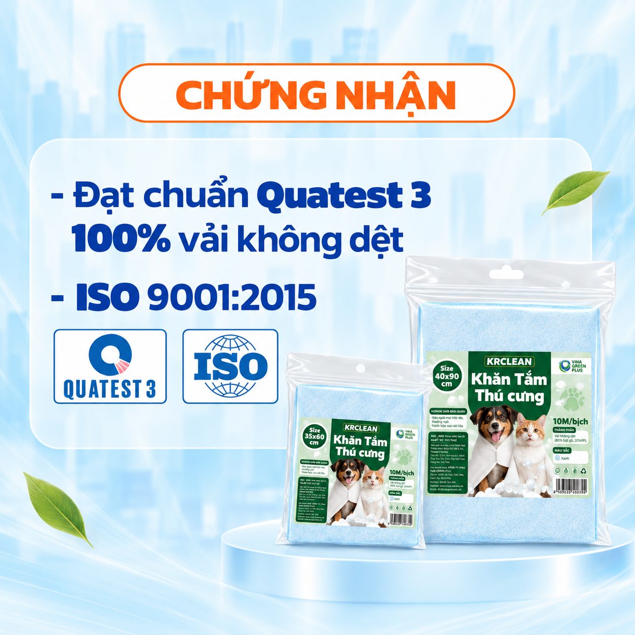 khăn tắm thú cưng KRCLEAN 5 khăn tắm thú cưng KRCLEAN 5