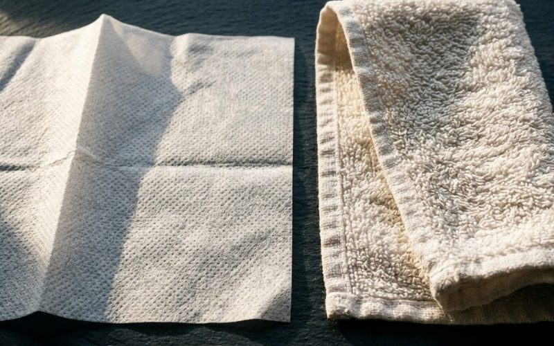 Bề mặt khăn lau mặt dùng 1 lần mềm mịn, không xù