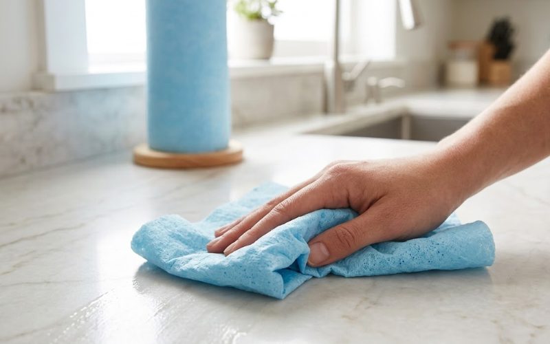 Dọn bếp đón tết cuối năm hợp phong thủy bằng khăn lau bếp dùng một lần