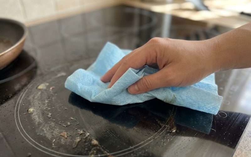 Lau mặt bếp, kiềng và vết dầu mỡ