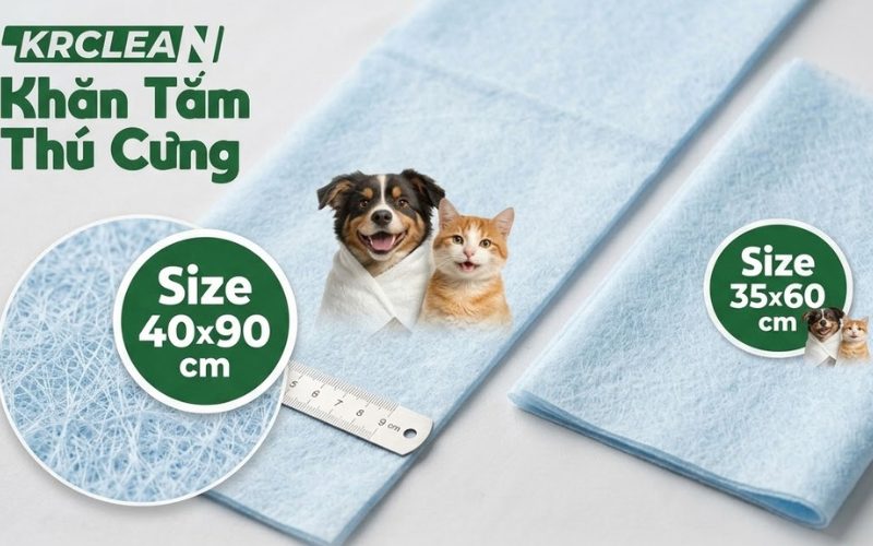 bề mặt vải không dệt mềm của khăn thấm nước cho chó mèo