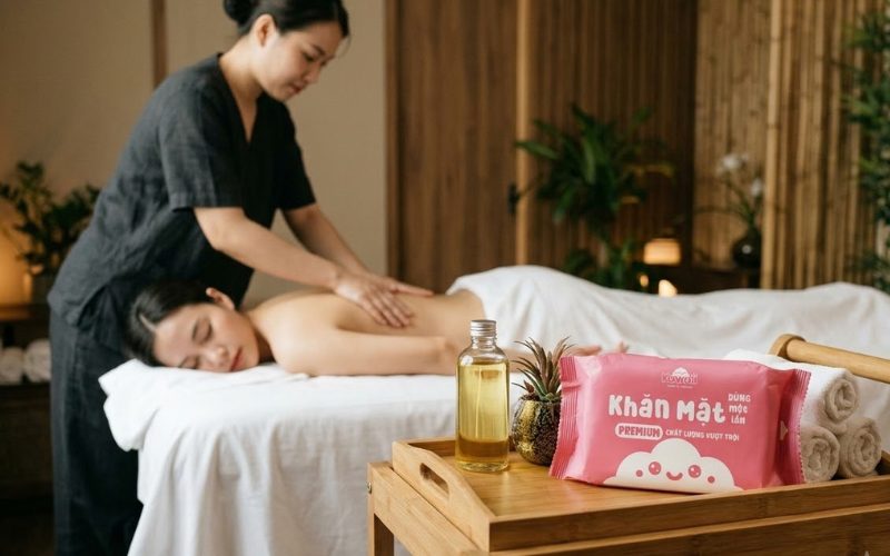 Khăn mặt khô Kawaii dùng tại spa